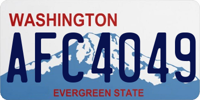 WA license plate AFC4049