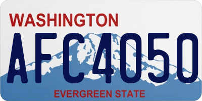 WA license plate AFC4050