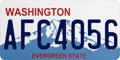 WA license plate AFC4056