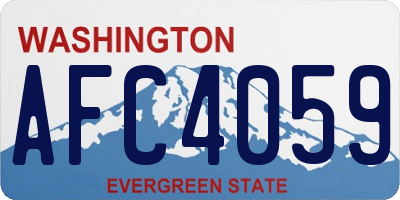 WA license plate AFC4059