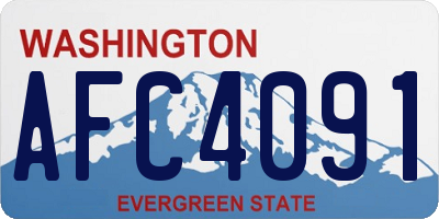 WA license plate AFC4091