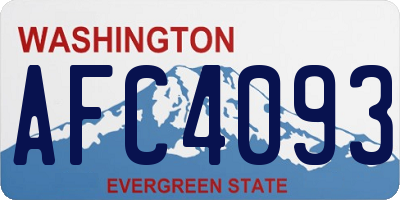 WA license plate AFC4093