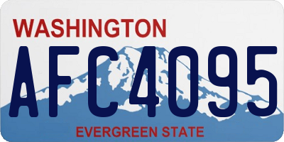 WA license plate AFC4095