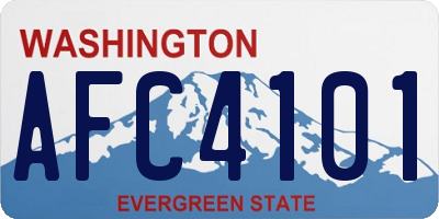 WA license plate AFC4101