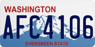 WA license plate AFC4106