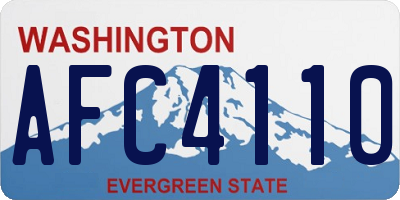WA license plate AFC4110