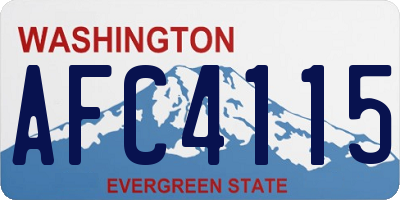 WA license plate AFC4115