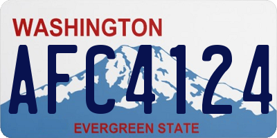 WA license plate AFC4124