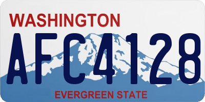 WA license plate AFC4128