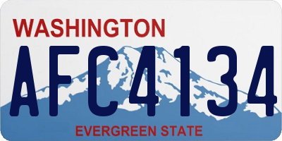 WA license plate AFC4134