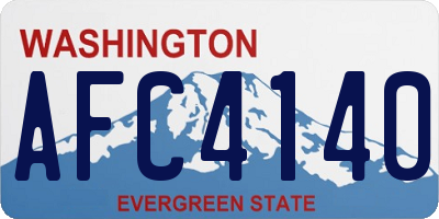 WA license plate AFC4140