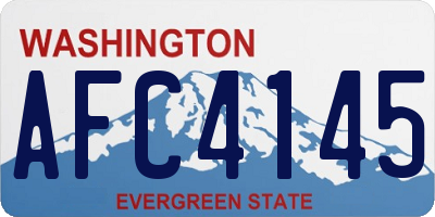 WA license plate AFC4145