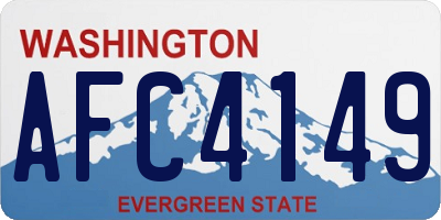 WA license plate AFC4149