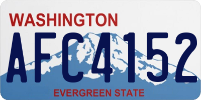 WA license plate AFC4152