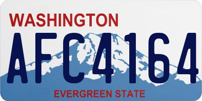 WA license plate AFC4164