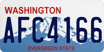 WA license plate AFC4166