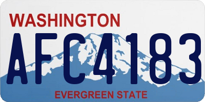 WA license plate AFC4183