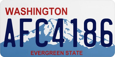 WA license plate AFC4186