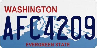 WA license plate AFC4209