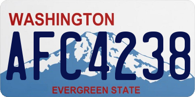 WA license plate AFC4238