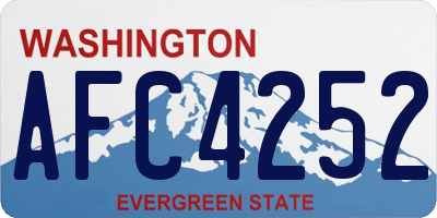 WA license plate AFC4252