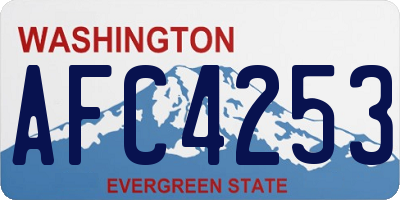 WA license plate AFC4253