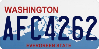 WA license plate AFC4262