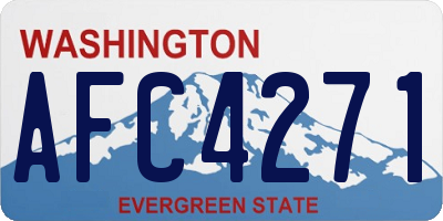 WA license plate AFC4271