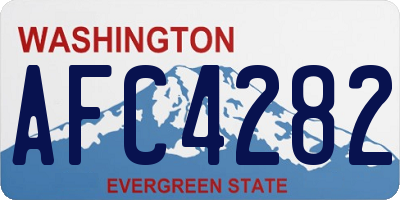 WA license plate AFC4282