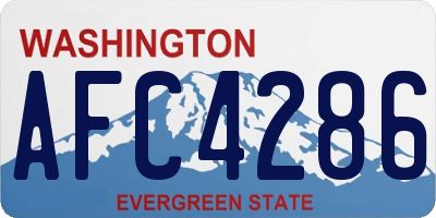 WA license plate AFC4286