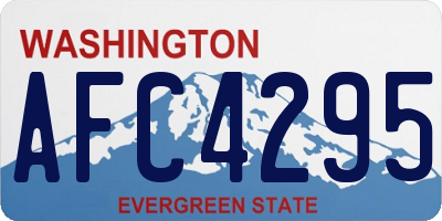 WA license plate AFC4295