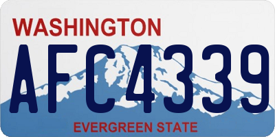 WA license plate AFC4339