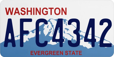 WA license plate AFC4342