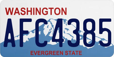 WA license plate AFC4385