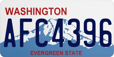 WA license plate AFC4396