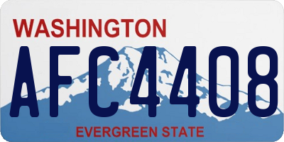 WA license plate AFC4408