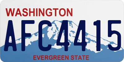 WA license plate AFC4415