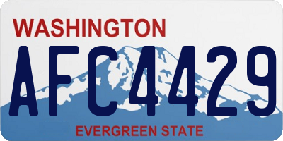 WA license plate AFC4429