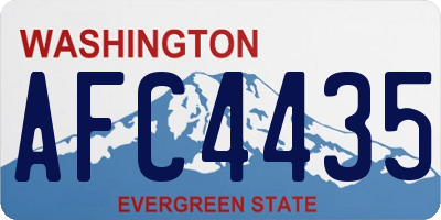 WA license plate AFC4435