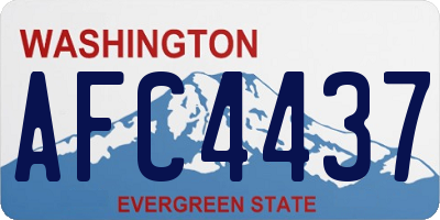 WA license plate AFC4437