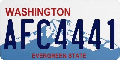 WA license plate AFC4441