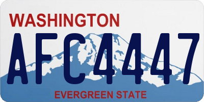 WA license plate AFC4447