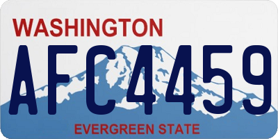 WA license plate AFC4459