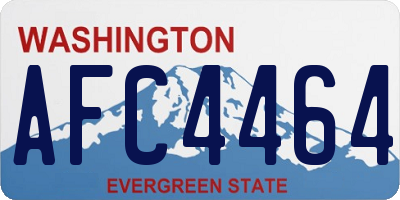WA license plate AFC4464