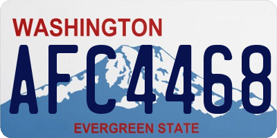 WA license plate AFC4468