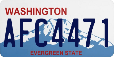 WA license plate AFC4471