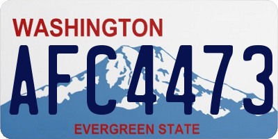 WA license plate AFC4473