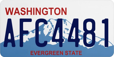 WA license plate AFC4481