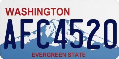 WA license plate AFC4520