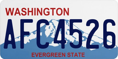 WA license plate AFC4526